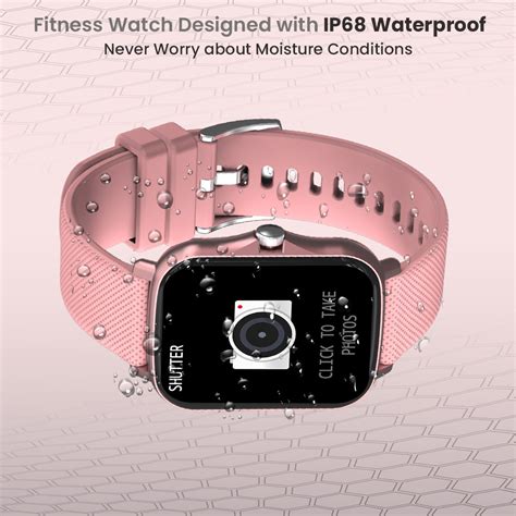 pTron Pulsefit F21+ Fitness Smartwatch (Pink) - pTron India