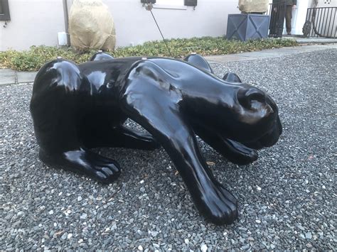 Dramatic Ceramic Black Panther Coffee Table or Sculpture at 1stDibs ...