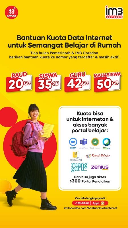 Dukung Sistem PJJ, Indosat Ooredoo Hadirkan Bantuan Kuota Bulanan