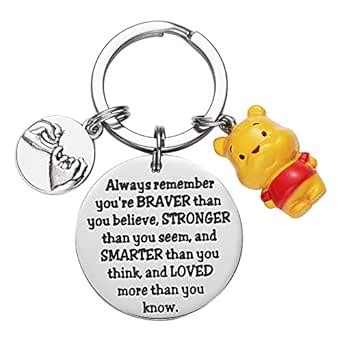 Tawdull Winnie the Pooh Keychain Inspirational Gifts Friendship Gift ...