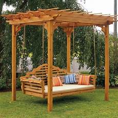 pergola swing a l western cedar pergola swing bed set pergola swing a l western cedar pergola swing bed set