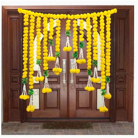 Buy SHREYA-FASHION® - Artificial Marigold Flowers Garlands Hanging Door ...