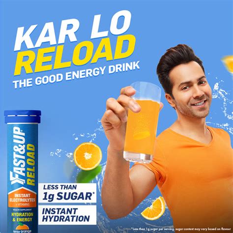 Fast&Up Reload -Instant Electrolytes for Hydration & Energy - Orange