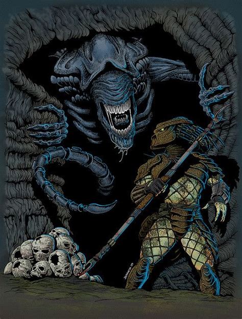 Image result for Alien Predator Rousseau vs