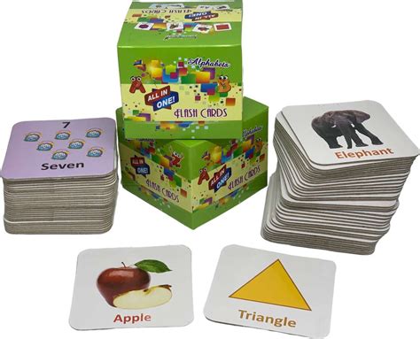 gurukanth All in One Flash Cards for Kids (Non Tearable flashcards ...