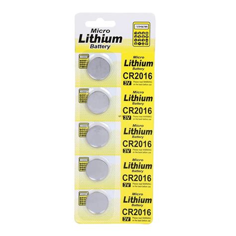 CR2016,Lithium Coin Battery Pack of 5 : Amazon.in: Electronics