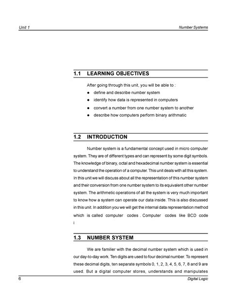 Module 3-CFD- Notes - Unit 1 Number Systems 1 LEARNING OBJECTIVES After ...