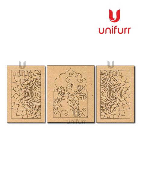 Peacock Wall Art D1 - Lipan Pre-marked MDF – Unifurr