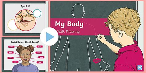 My Body Chalk Drawing PowerPoint (teacher made) - Twinkl