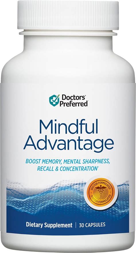 Doctors’ Preferred Mindful Advantage Brain Support 30ct, Focus Memory Concentration Brain Fog ...