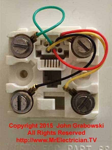 Phone Jack Wiring Color Code 的图像结果