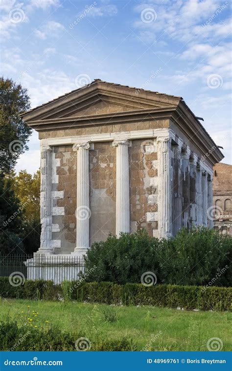 Temple of Portunus, Rome stock image. Image of history - 48969761