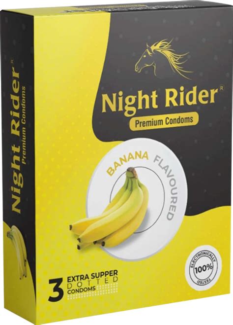 Buy NIGHT RIDER EXTRA SUPER DOTTED CONDOMS - 3 PIECE (BANANA FLAVOUR ...