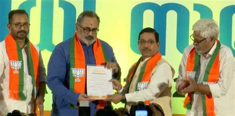 Former Union Minister Rajeev Chandrasekhar takes over as Kerala BJP ...