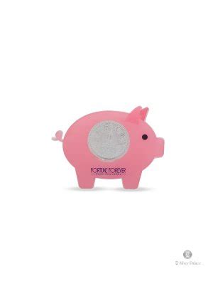 999 Silver Pig With 1 Rupee Coin Design Gift For Kids - Silver Palace