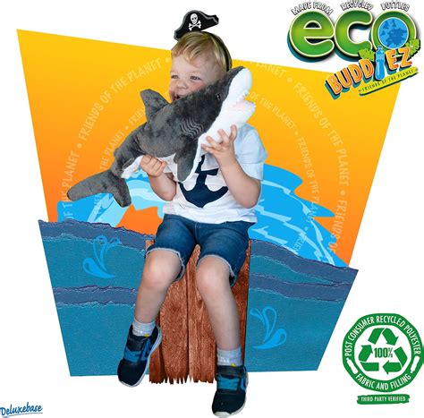 Buy EcoBuddiez - Great White Shark from Deluxebase. Large 22 inch Soft ...