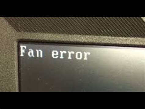 Cold Fusion Guy: Lenovo T410 Fan Error