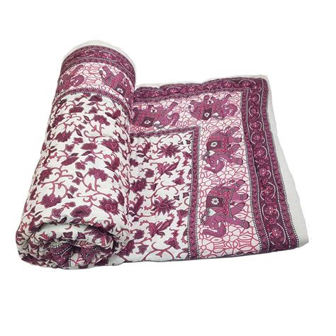 Buy Hopee Shop Cotton Single Bed Jaipuri Razai/Quilt/Blanket Light ...