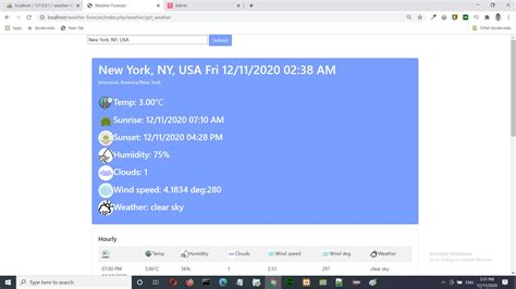 Open Weather API PHP 的图像结果