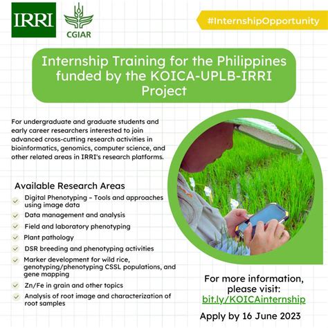 Internship Training for the Philippines funded by the KOICA-UPLB-IRRI ...
