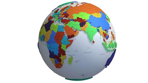 World Map Globe 3D Model 的图像结果