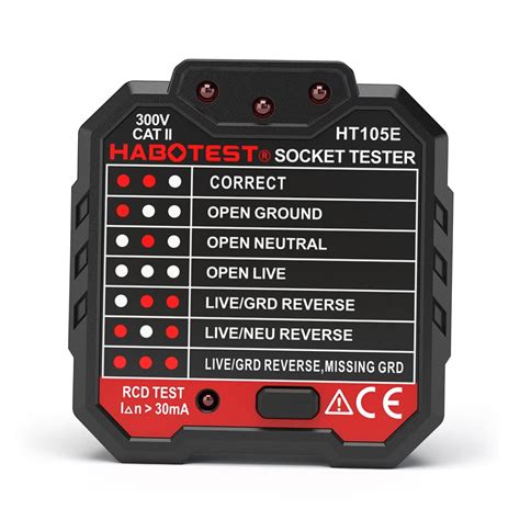 J E Advanced Rcd Electric Socket Tester Automatic Neutral Live ...