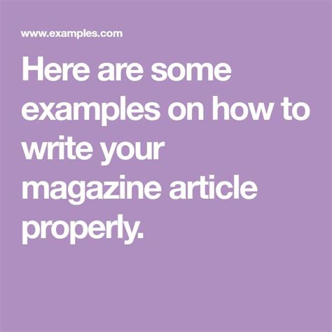 Image result for Magazine Article Format Example