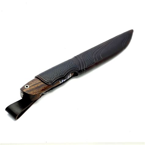 CPM® REX® 121 Steel Hunting Knife with Ironwood Handle and Mammoth Tus ...