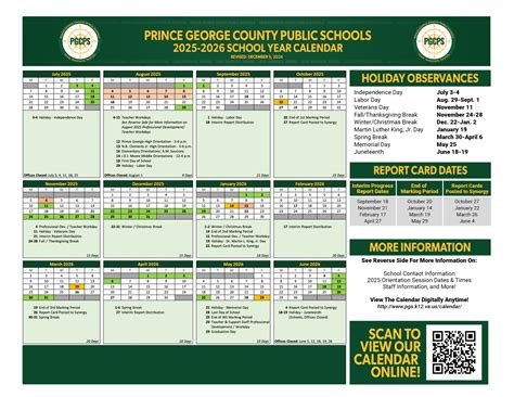 2025-26 School Year Calendar - Prince George County Public Schools