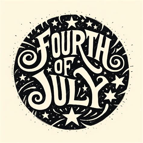 Premium Photo | Logo with stars and the words Fourth of July written in ...