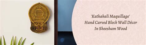 ExclusiveLane 'Kathakali' Hand Carved Wooden Blocks Hanging Wall Décor ...