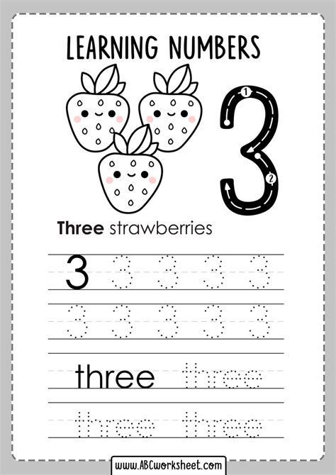 Printable Number Tracing