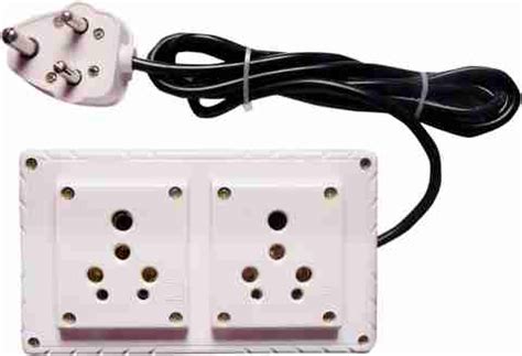RUHAILA TWO 15 AMP FIVE PIN SOCKET EXTENSION BOX WITH 2 METER LONG ...