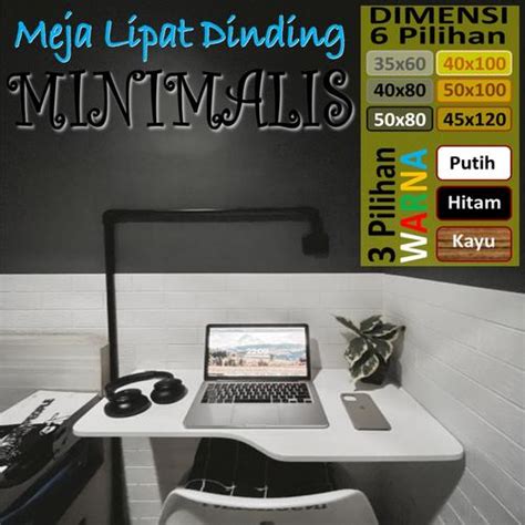 Jual Meja Lipat Dinding Minimalis | Maja Laptop | Plywood Tebal Kokoh ...