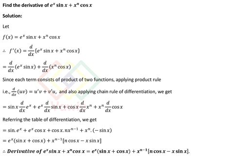 Find the derivative of e^x sinx+x^ncosx – Yawin