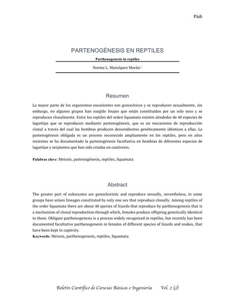 (PDF) Parthenogenesis en reptiles