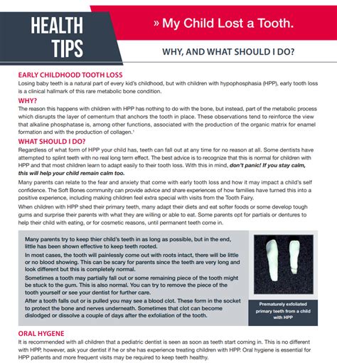 My Child Lost a Tooth – Soft Bones