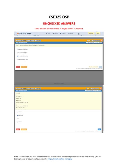 CSE325 OSP - CA - Unchecked - Note: This document has been uploaded ...