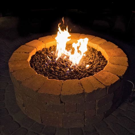 Diy Fire Pit Natural Gas DIY Square Gas Fire Pit Kit Travertine