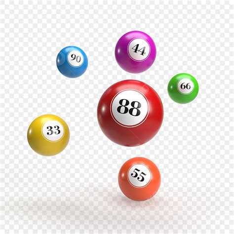 Bolas De Bingo Com Números Da Sorte Em Um Fundo Transparente PNG ...