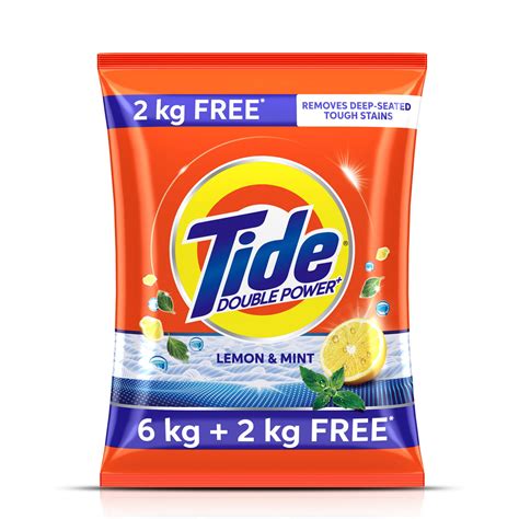 Tide Plus Detergent Washing Powder - 6kg+2kg free | Lemon & Mint ...