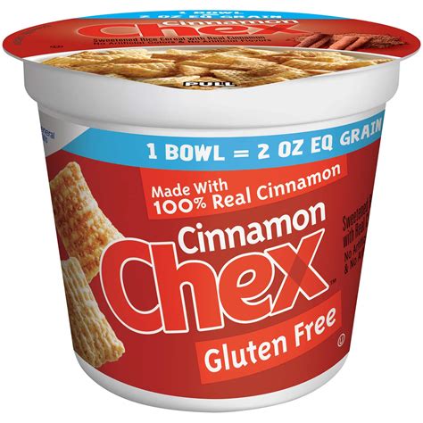 Amazon.com: Cinnamon Chex Cup Cereal, Gluten Free Breakfast Cereal ...