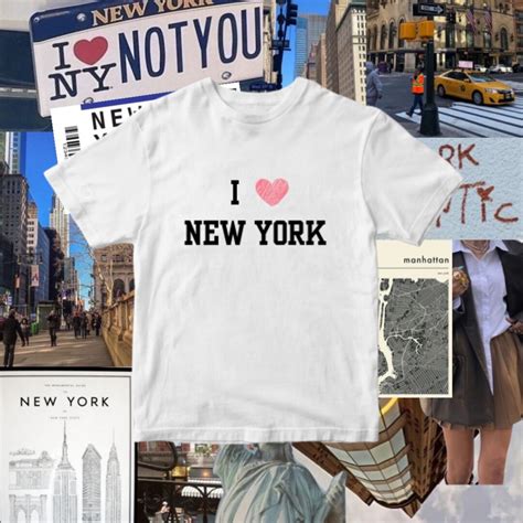 Aesthetic I Heart New York T-shirt Vintage Y2K Illustrated T-shirt Cute ...
