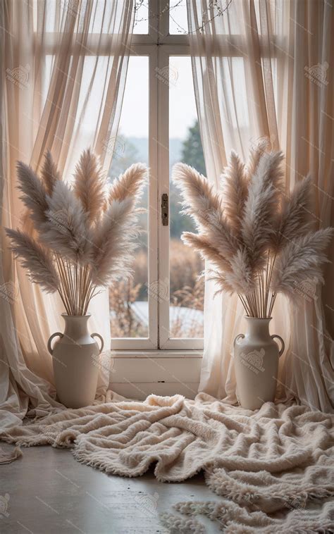 Boho Pampas Window - Maternity Backdrop - MPS-MB - 238 | Marthandam ...