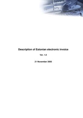 Fillable Online Description of Estonian electronic invoice - Root Fax ...