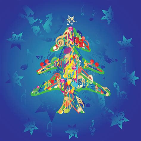 圣诞节音乐会结构树 向量例证. 插画 包括有 圣诞节音乐会结构树 - 6927000