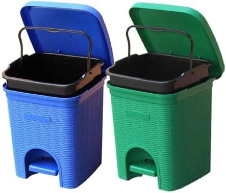 KOLORR Twin Bin 19L Dustbin Dry & Wet Waste Pedal Dustbins / 2 In 1 ...
