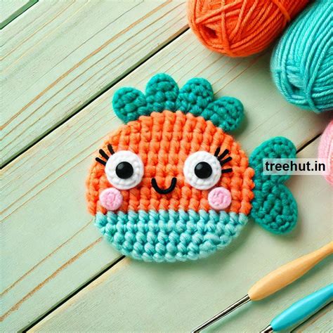 Crochet Fish Ideas, Appliques and Small Crochet Projects with Leftover Yarn