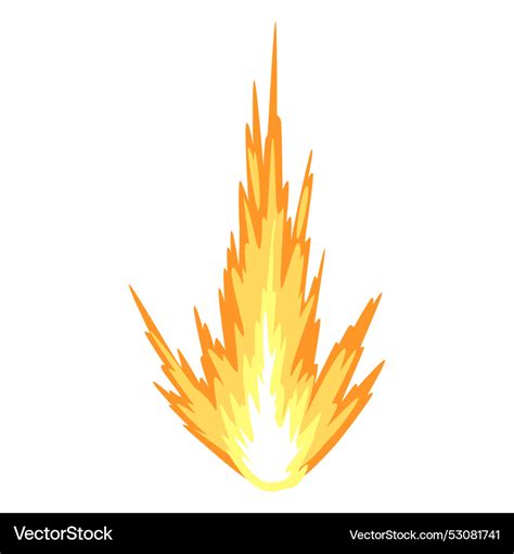 Gun flashe or gunshot animation fire explosion Vector Image