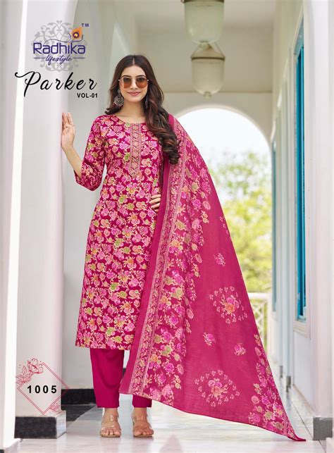 PARKER VOL 1 BY RADHIKA LIFESTYLE JAM SATIN FULLY STITCH PLUS SIZE SUIT ...